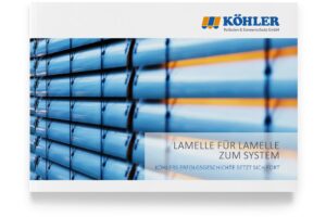 Abbildung des Titels der Köhler-Imagebroschüre